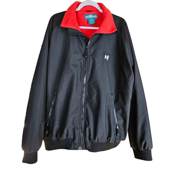 Big Dogs Other - BIG DOGS Men's Black Puffy Coat With Red Fleece Lining Size XL